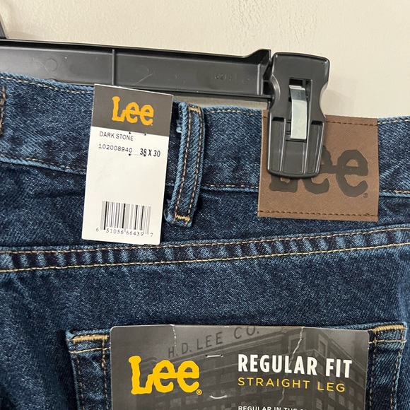 NEW LEE MENS REGULAR FIT JEANS SIZE:38x30 - Picture 6 of 6